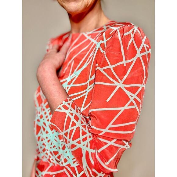 Anthropologie Hunter Dixon Silk Dress Size 4 - Picture 4 of 4